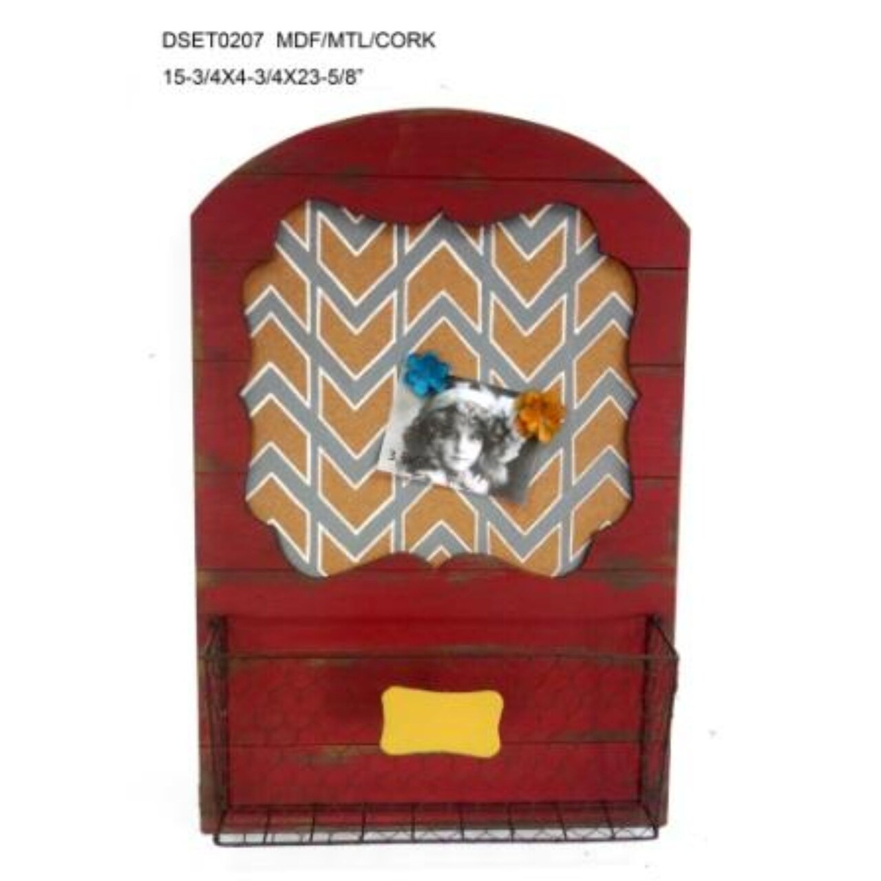 Contemporary Home Living 23.5" Red Magazine Holders and Message Boards